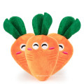 Serie de vegetales Plush, zanahoria juguete para perros con sonido